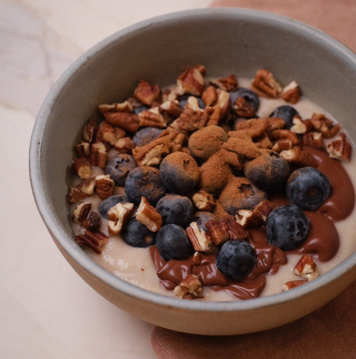 Bowl de Dia das Mães com ganache de cacau 100%